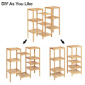 Bamboo Customizable Plant Stand Shelf Flower Pots Holder Display Rack Utility Shelf Bathroom Rack 9-Tier Storage Rack Shelving